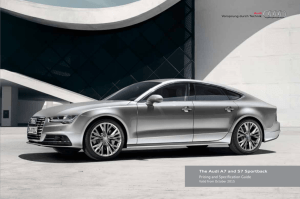 The Audi A7 and S7 Sportback Pricing and Specification Guide