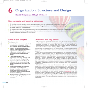 Organization, Structure and Design