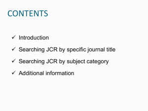 guide to access jcr journal quartile