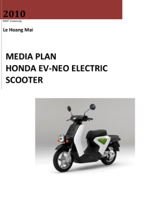 Media plan Honda EV-neo electric scooter