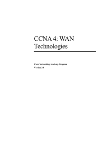 CCNA 4: WAN Technologies