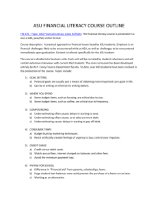 asu financial literacy course outline