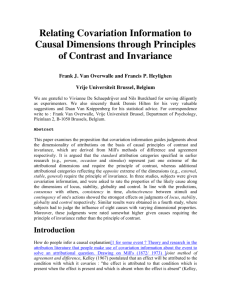 Relating Covariation Information to Causal Dimensions through