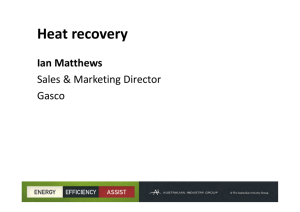 Heat recovery - Energy Efficiency Assist