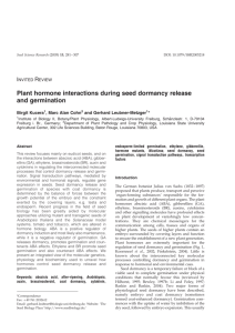 Plant hormone interactions during seed dormancy release and