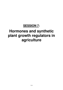 Hormones and synthetic plant growth regulators in agriculture