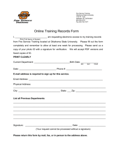Online Training Records Form