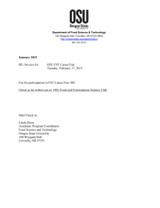 January 2015 RE: Invoice for OSU FST Career Fair Tuesday