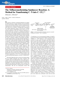 The Trifluoromethylating Sandmeyer Reaction: A Method for