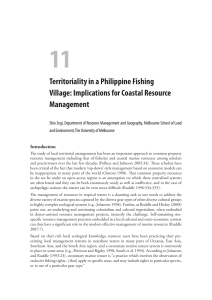 Territoriality in a Philippine Fishing Village: Implications for Coastal
