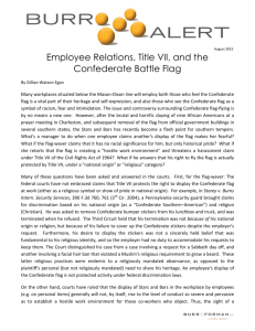 Employee Relations, Title VII, and the Confederate Battle Flag