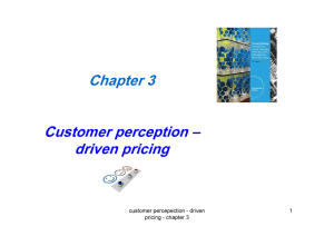 Chapter 3 Customer perception – driven pricing