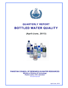 BOTTLED WATER QUALITY