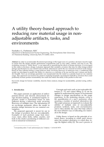 A utility theory-based approach to reducing raw material usage in