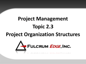 2.3 Project Organizational Structures