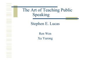 The Art of Teaching Public Speaking