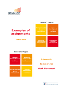 Examples of Assignments 2015/2016