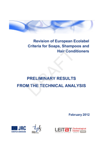 Revision of European Ecolabel Criteria for Soaps