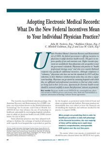 Adopting Electronic Medical Records