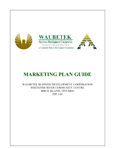 marketing plan guide - Waubetek Business Development Corporation