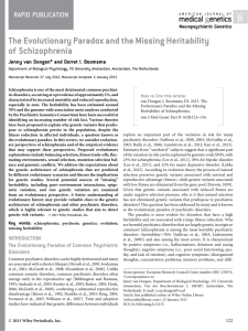 The evolutionary paradox and the missing heritability of schizophrenia