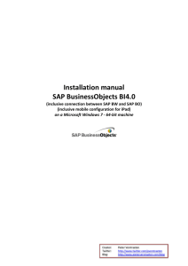 Installation manual SAP BusinessObjects BI4.0