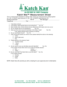 Katch Mat™ Measurement Sheet