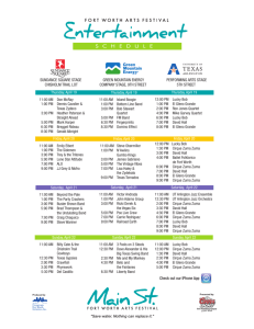 schedule - Main Street Fort Worth Arts Festival