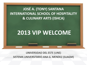 josé a. (tony) santana international school of hospitality & culinary