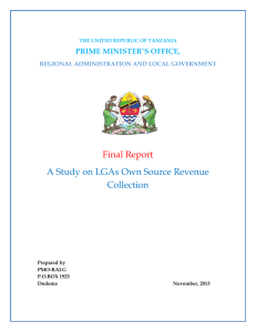 Final Report A Study on LGAs Own Source Revenue