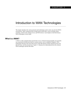 Introduction to WAN Technologies