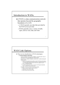 Introduction to WANs WAN Link Options