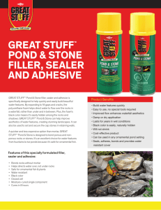 great stuff™ pond & stone filler, sealer and adhesive