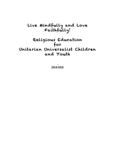 Religious Education for Unitarian Universalist Children and Youth