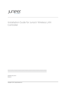 Installation Guide for JunosV Wireless LAN