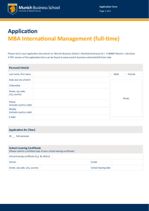 Application MBA International Management (full-time)