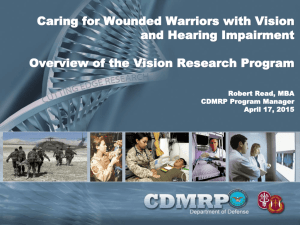 Caring for Wounded Warriors with Vision and Hearing Impairment