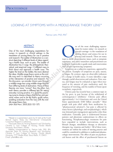 looking at symptoms with a middle-range theory lens