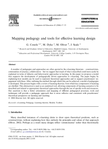 Mapping pedagogy and tools for effective learning design
