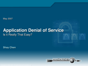 Application Denial of Service