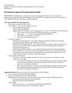 Persuasive Speech Preparation Guide