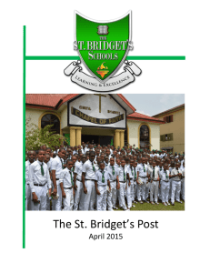 April 2015 - The St. Bridget's Schools