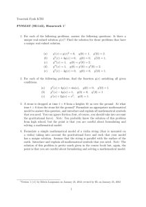 Teoretisk Fysik KTH FYSMAT (SI1143), Homework 11 1. For each of