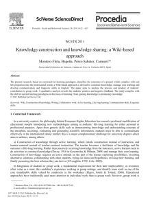 Knowledge construction and knowledge sharing: a Wiki