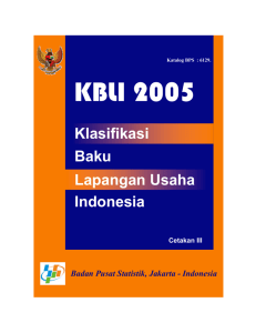 KBLI 2005 - Sistem Informasi Rujukan Statistik
