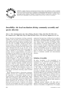 Invasibility: the local mechanism driving community assembly and