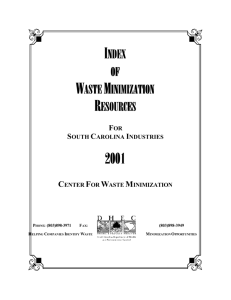 index of waste minimization resources