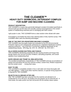 THE CLEANER™ - Spartan Chemical