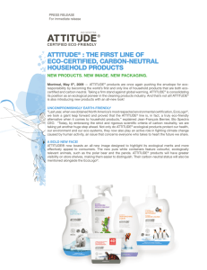 ATTITUDE® : THE FIRST LINE OF ECO