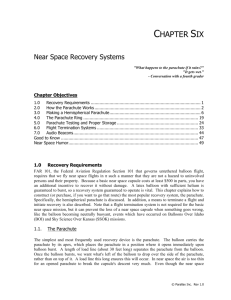 Chapter Six: Near Space Recovery Systems